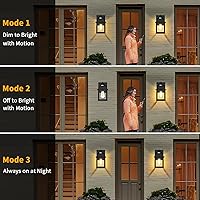 Vista 3 de Solar Sconce Lights Outdoor Wall Mount Solar Porch Light Exterior Waterproof with 3 Lighting Modes and Motion Sensor 3000K Dusk to Dawn Wall Lantern