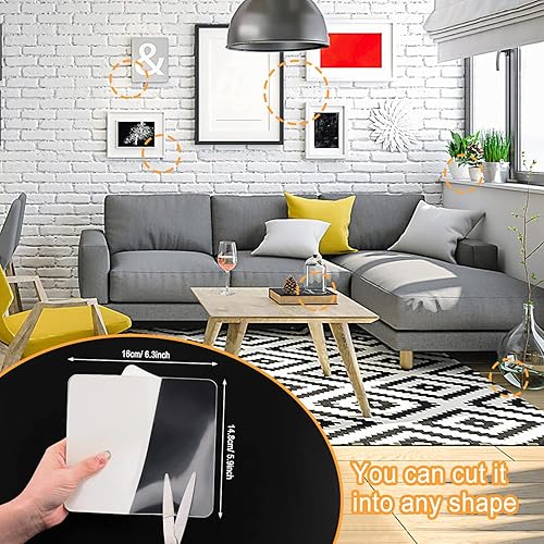 Miniatura 4 de Parachoques transparentes para puerta de armario, 4 almohadillas de amortiguación de sonido de alta calidad, almohadillas de goma autoadhesivas