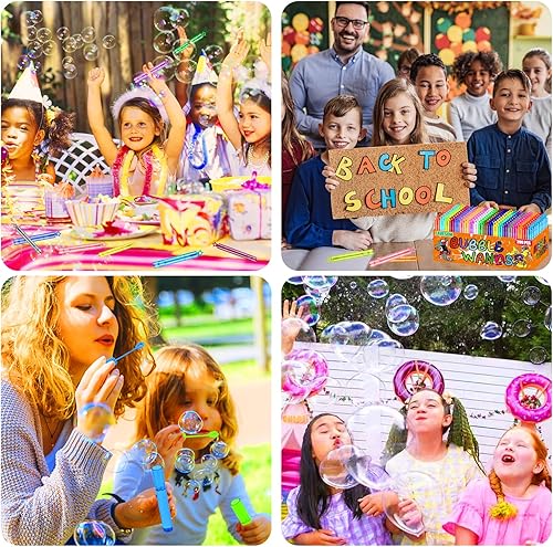 Miniatura 5 de 200 mini varitas de burbujas de estrellas de 20 colores, juguetes de recuerdo de fiesta para niños, hora del baño, regalos de verano al aire libre