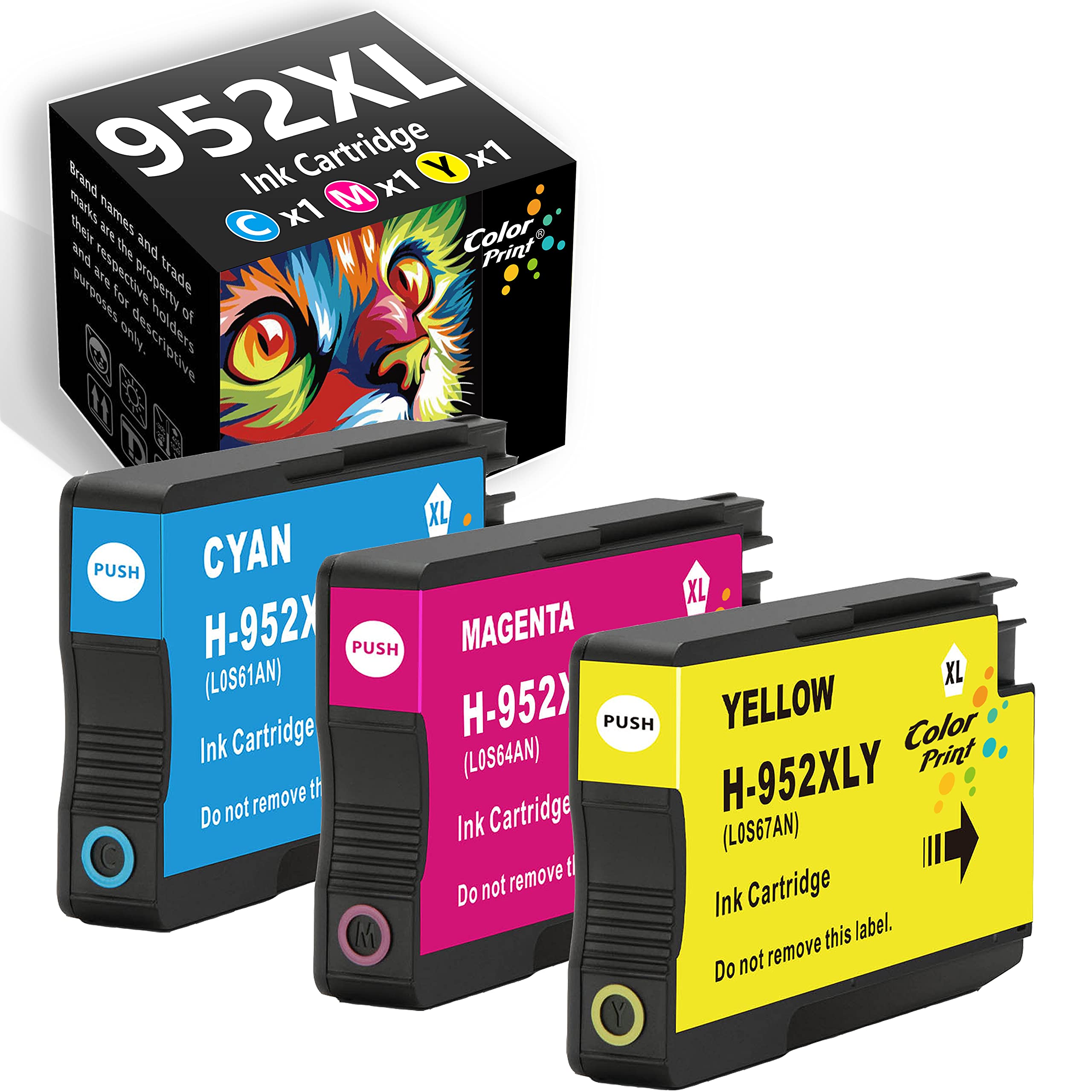 ColorPrint Compatible 952XL Ink Cartridge Replacement for HP 952 XL Work with OfficeJet Pro 7720 7740 8216 8200 8210 8218 8724 8725 8726 8728 8730