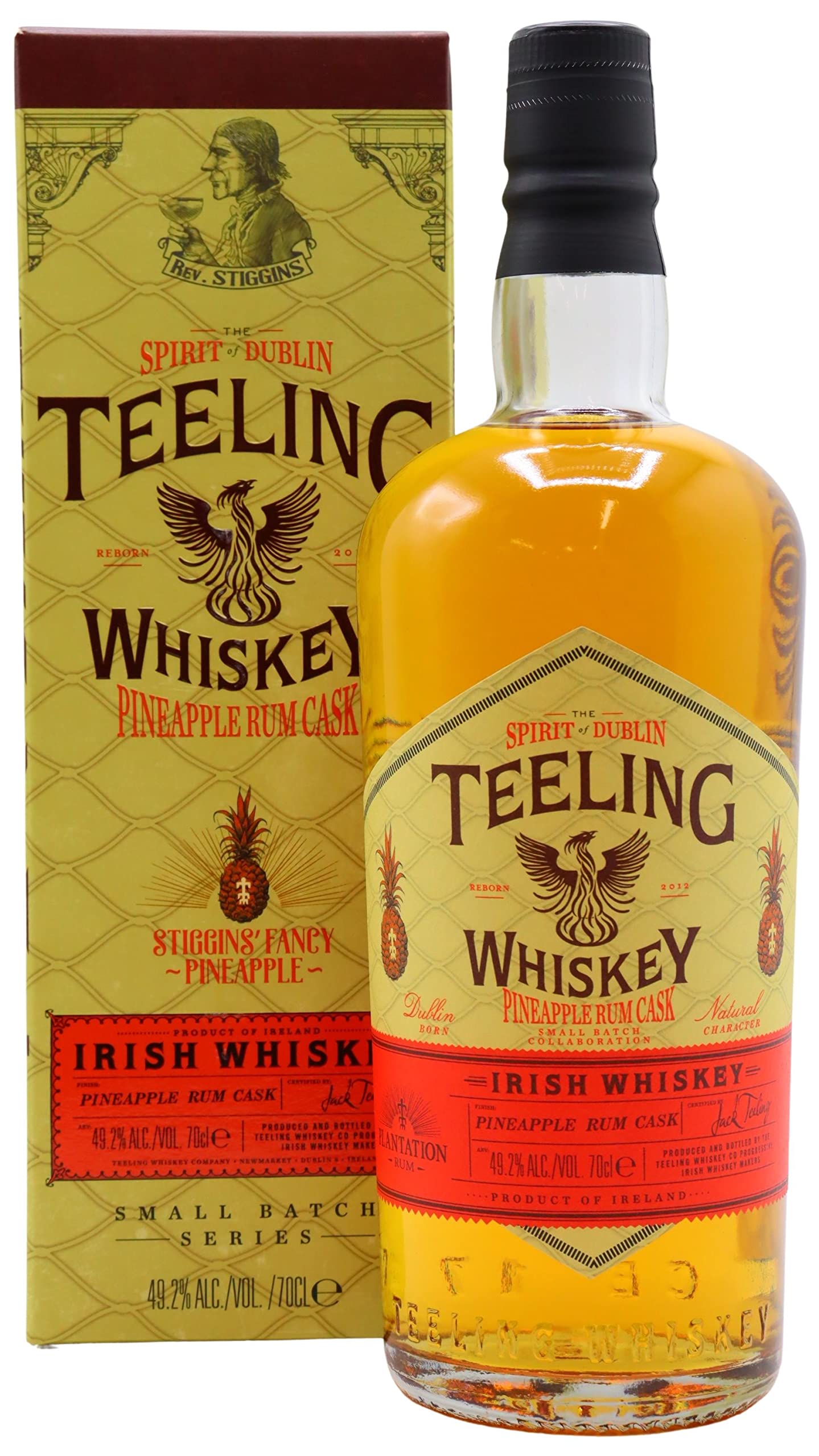 Teeling Whiskey SMALL BATCH Irish Whiskey Pineapple Rum Cask Finish 49,2% Volume 0,7l in Geschenkbox Whisky