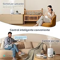 Vista 3 de LEVOIT Humidificadores inteligentes de llenado superior de niebla fría para dormitorio con sensor, ajuste automático de humedad, aplicación