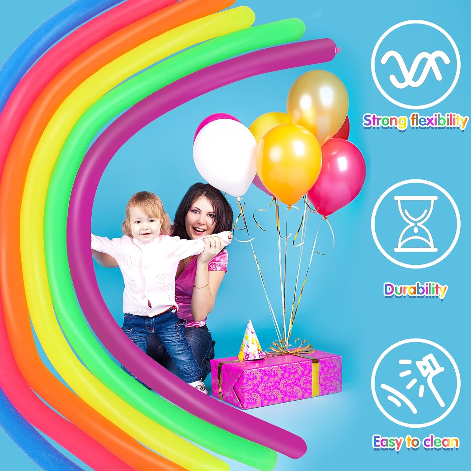 Colorful Stretchy String Fidget Toys Sensory Toys Toy Elastic Strings Fidget Toys for Birthday Party Treasure Box Toys for Classroom Rewards Carnival Prizes (Classic Style, 24 Pieces)
