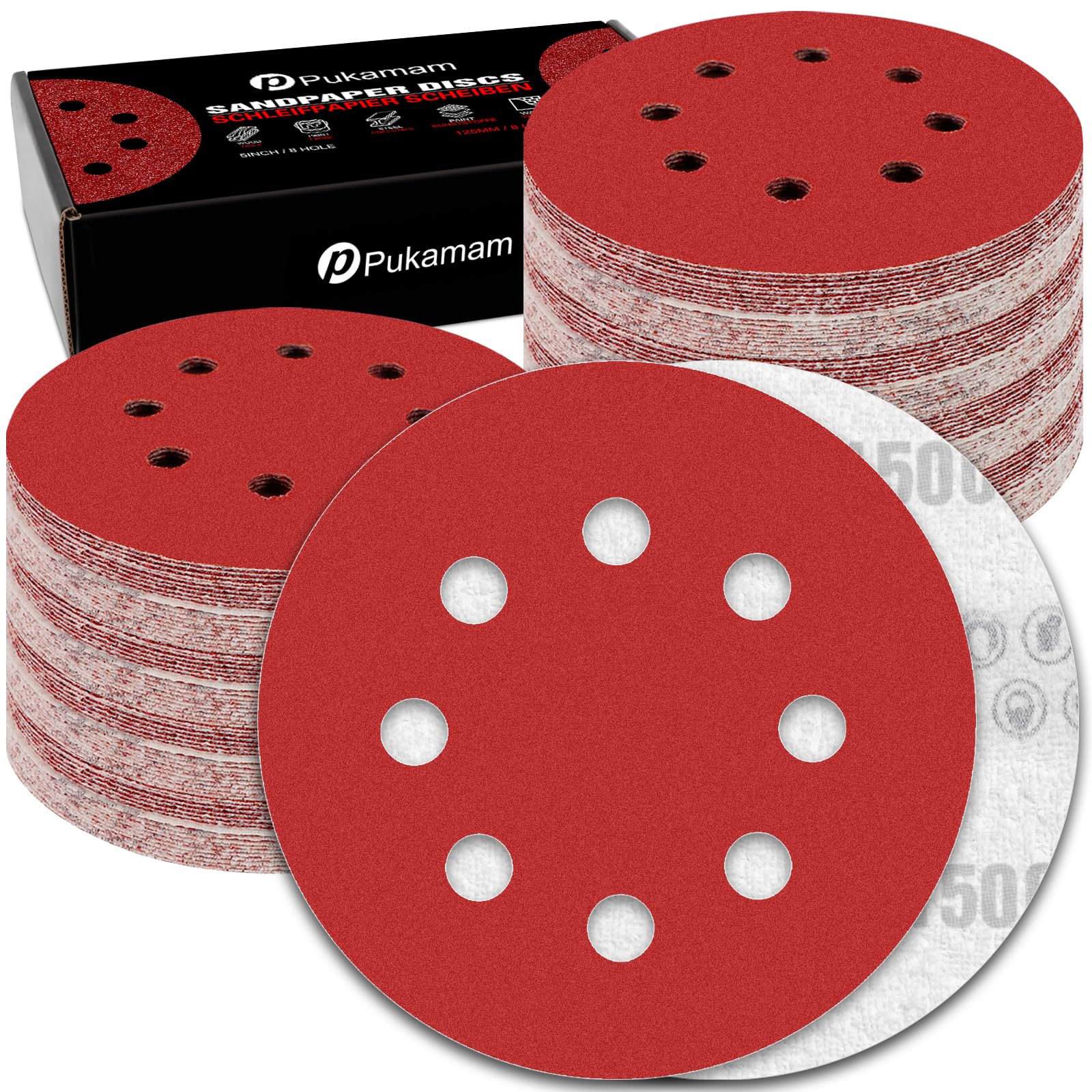 120 Sanding Discs 5 Inch - 120 Grit -31