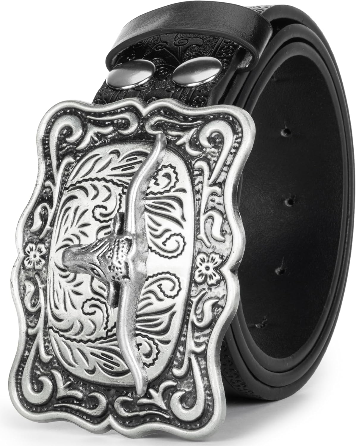 Men Women Vintage Cow-Head-Buckle Western-Cowboy-Belt for Jeans Pants Men Women Vintage Cow-Head-Buckle Western-Cowboy-Belt for Jeans Pants
