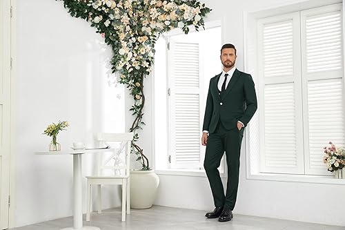 Miniatura 6 de Wangyue Trajes de 3 piezas para hombre, trajes ajustados para hombres, esmoquin de boda, traje de graduación, negocios formales
