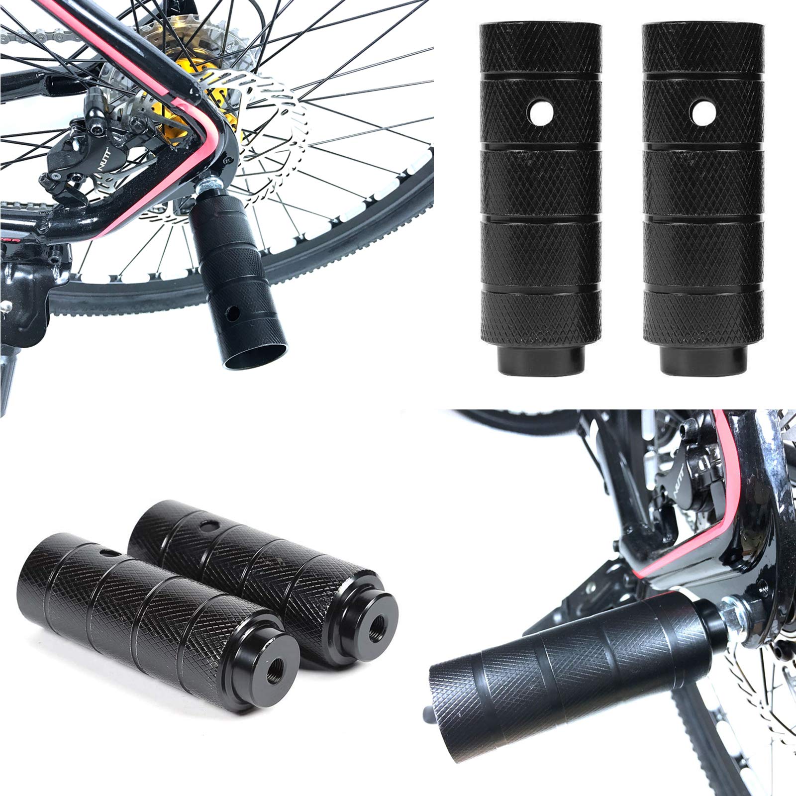 Amazon.co.jp: 2本 自転車 ハブステップ 太め スチール製 自転車用