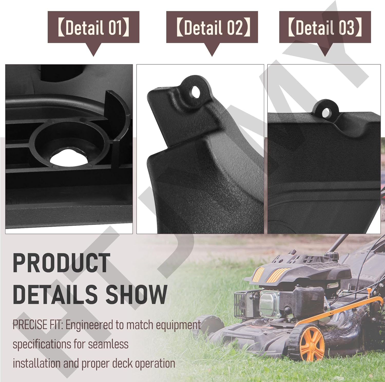 532197248 197248 Cover Mandrel LH & 587452401 199102 Right Side Mandrel Cover Compatible with Husqvarna 2348, 2748, GTH2448, GTH2648, GTH264 Lawn Mower