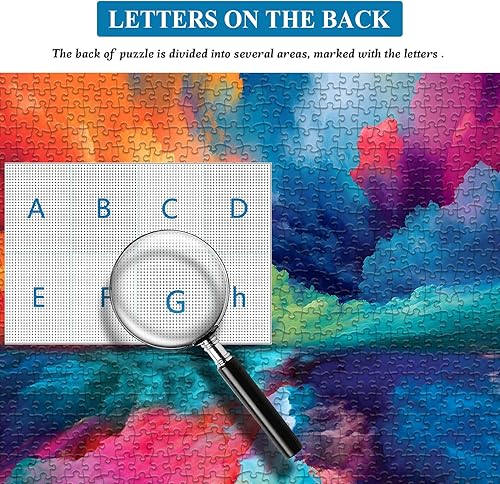 Miniatura 5 de Rompecabezas imposible para adultos de 1000 piezas, rompecabezas difíciles y difíciles para adultos, pintura de arcoíris, rompecabezas coloridos