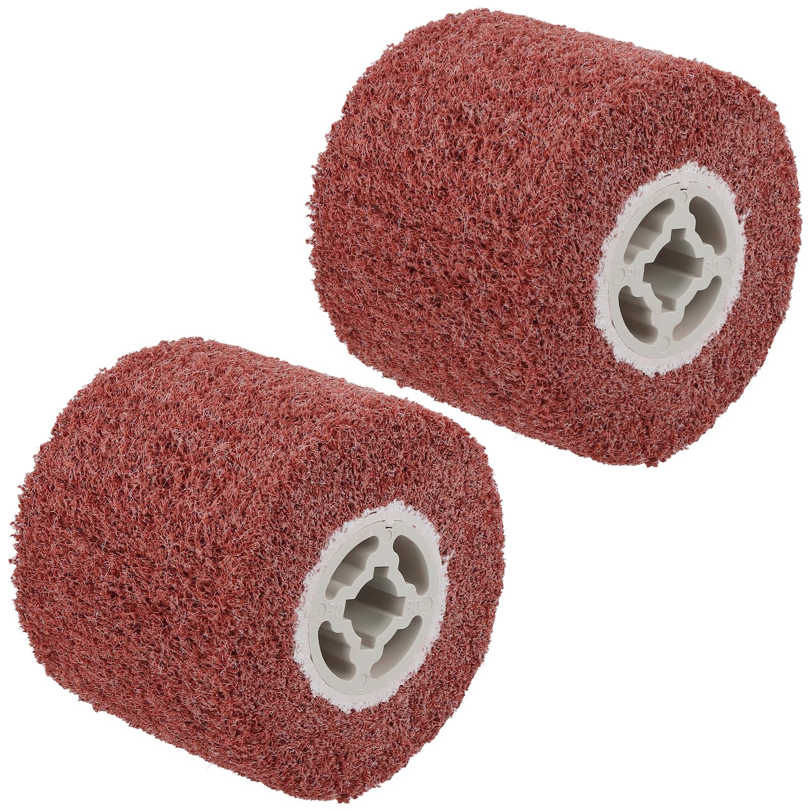 SINJEUN 2 cepillos de nailon de grano 60, cepillo de rodillos abrasivos, cepillo de lija de nailon para máquina de saturación