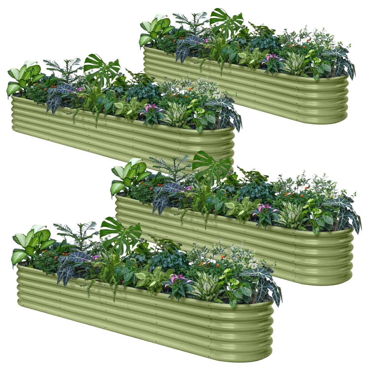 Galvanized Raised Garden Bed - 18" Tall -19