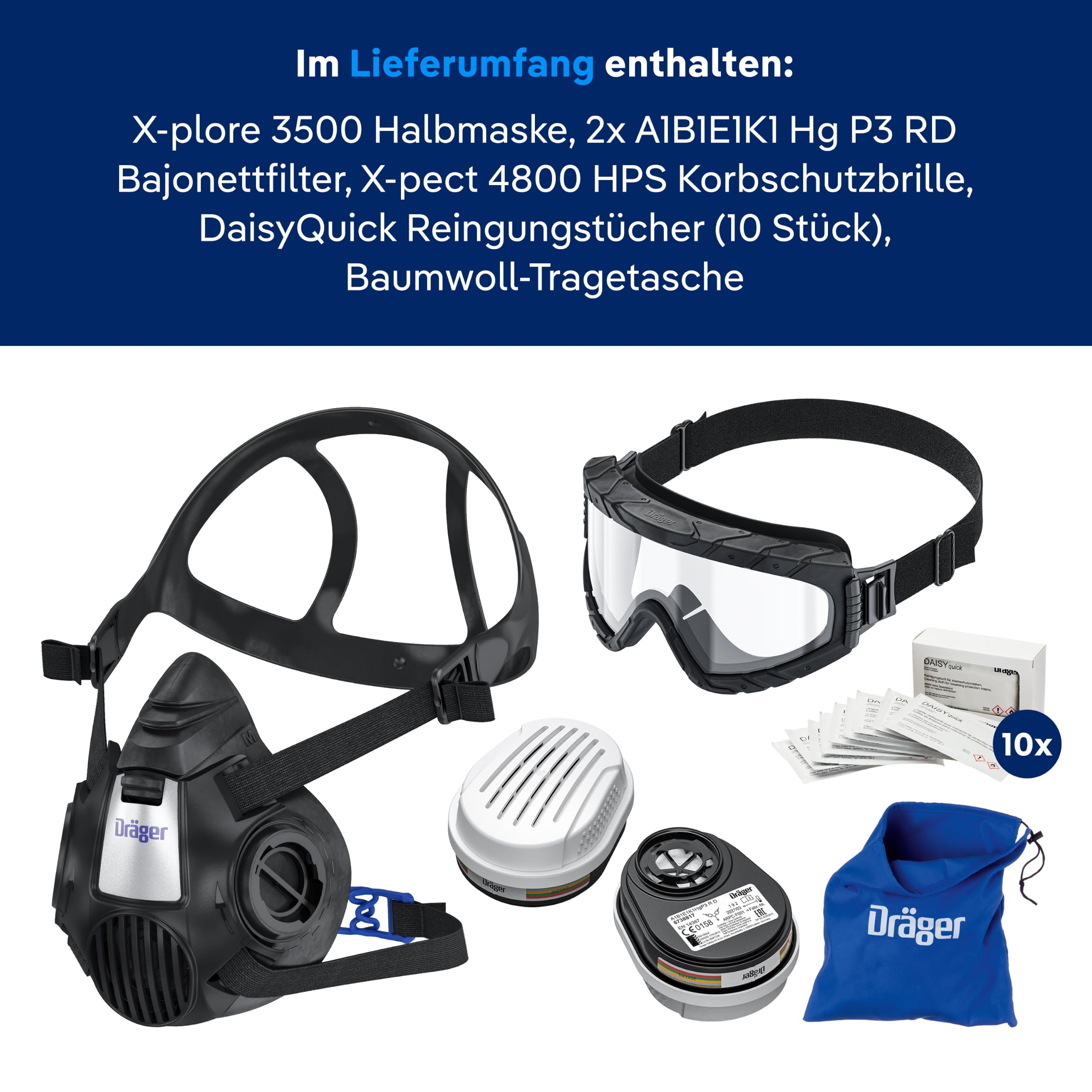 Dräger X-plore 3500 Waldbrand-Atemschutzset - Größe S