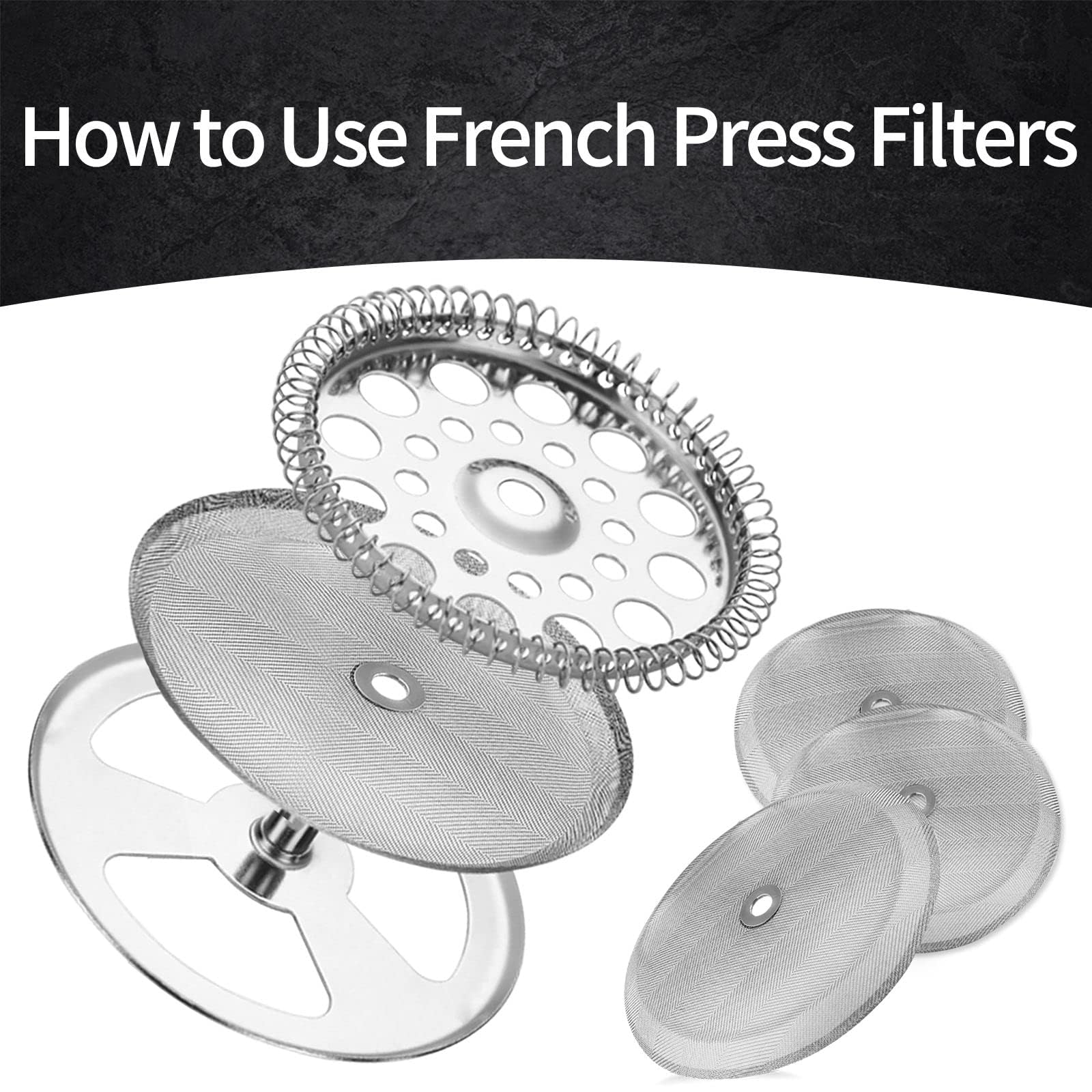 French Press Filters - 6 Pack Replacement -8 French Press Filters - 6 Pack Replacement -8