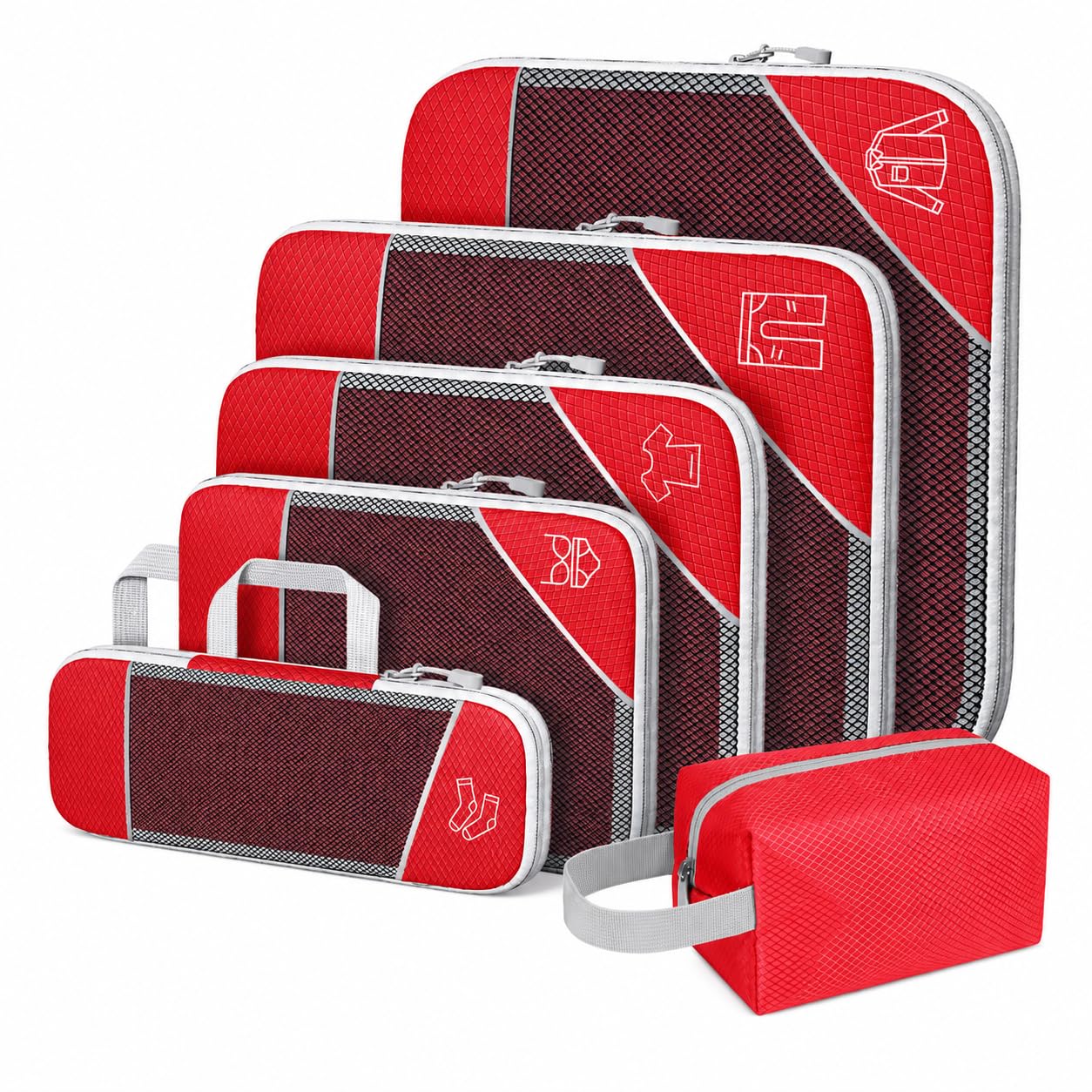 Organisateur valise packing cubes sac rangement nylon compressible