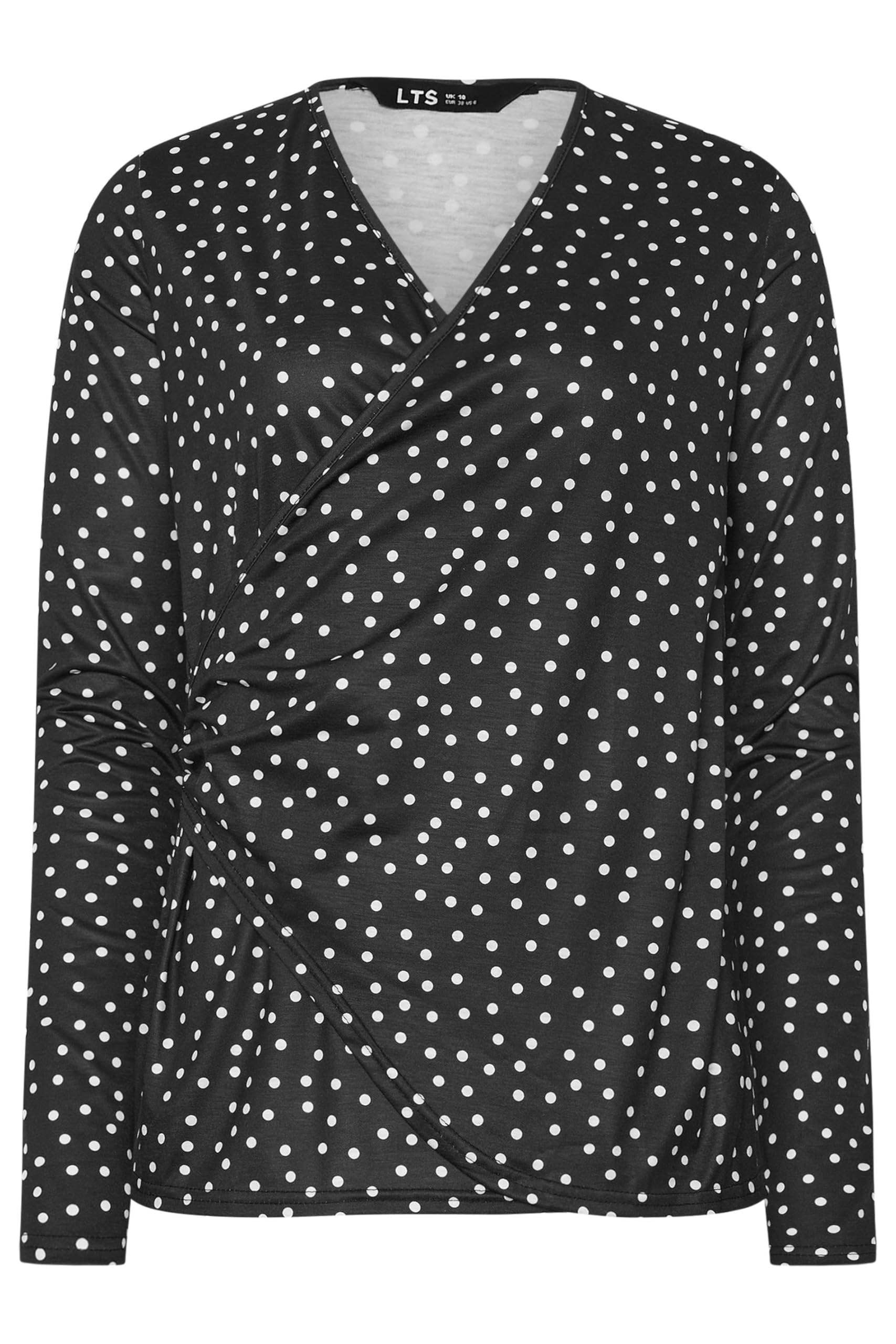 Long Tall Sally - LTS Tall Spot Wrap Top - Women's Black