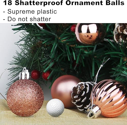 Miniatura 3 de GameXcel - Esferas navideñas grandes y ornamentos colgantes para árbol de Navidad que no se rompen