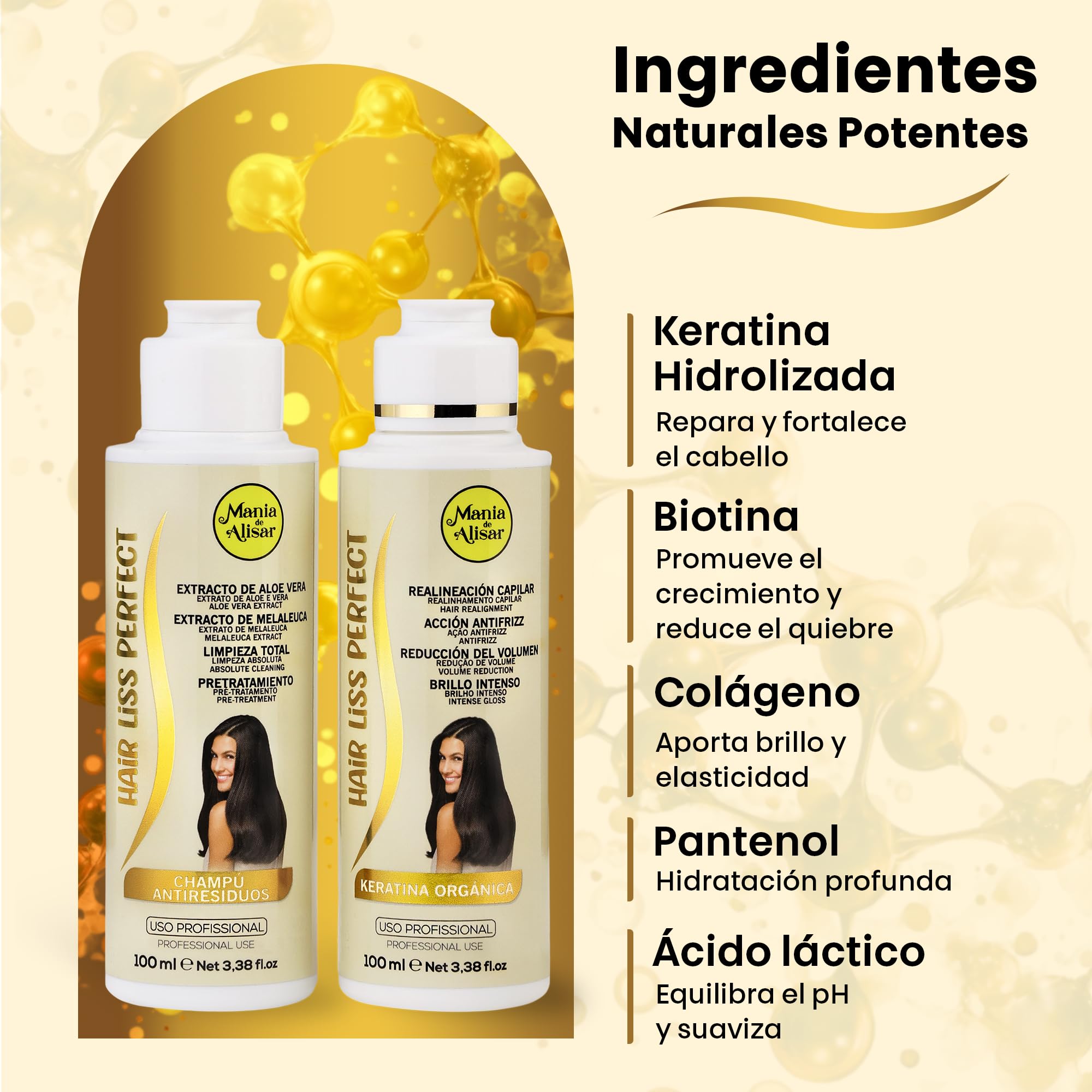 Kit Alisado Brasileño Keratina Orgánica Progresivo 2 x 100 ml