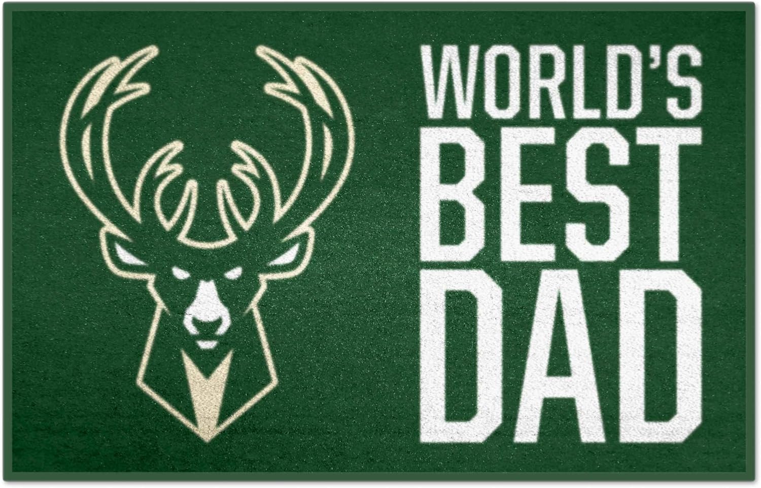FANMATS 31193 Milwaukee Bucks Starter Mat Accent Rug - 19in. x 30in. | Sports Fan Home Decor Rug and Tailgating Mat World's Best Dad Starter Mat