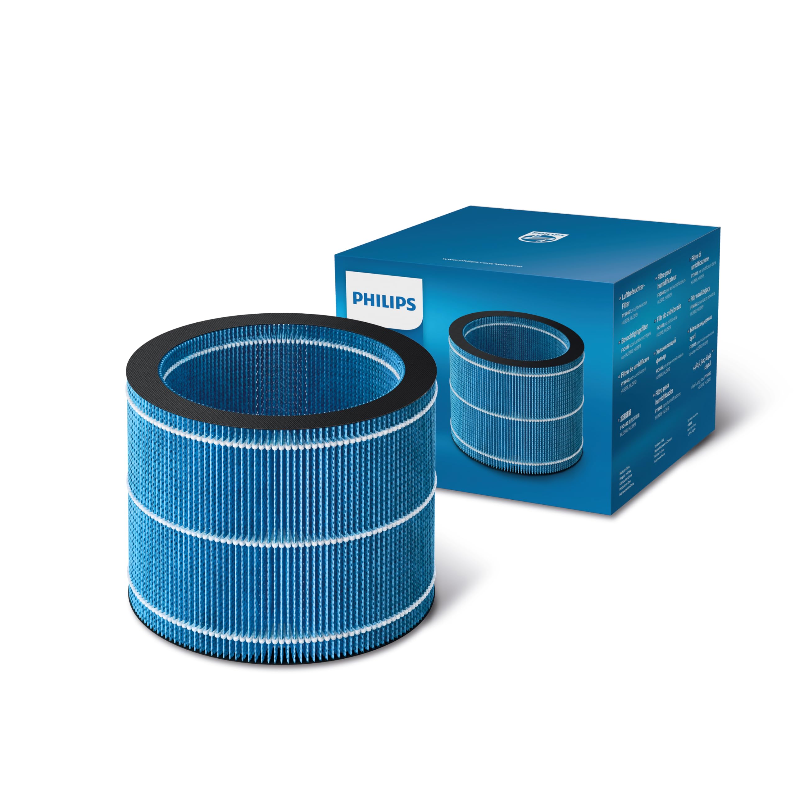 Philips Original NanoCloud Befeuchtungsfilter als Ersatz für Luftbefeuchter der 2000 und 3000 Serie HU2716, HU2718, HU3916, HU3918, 6 Monate Lebensdauer (FY3446/30) (Packung mit 2)