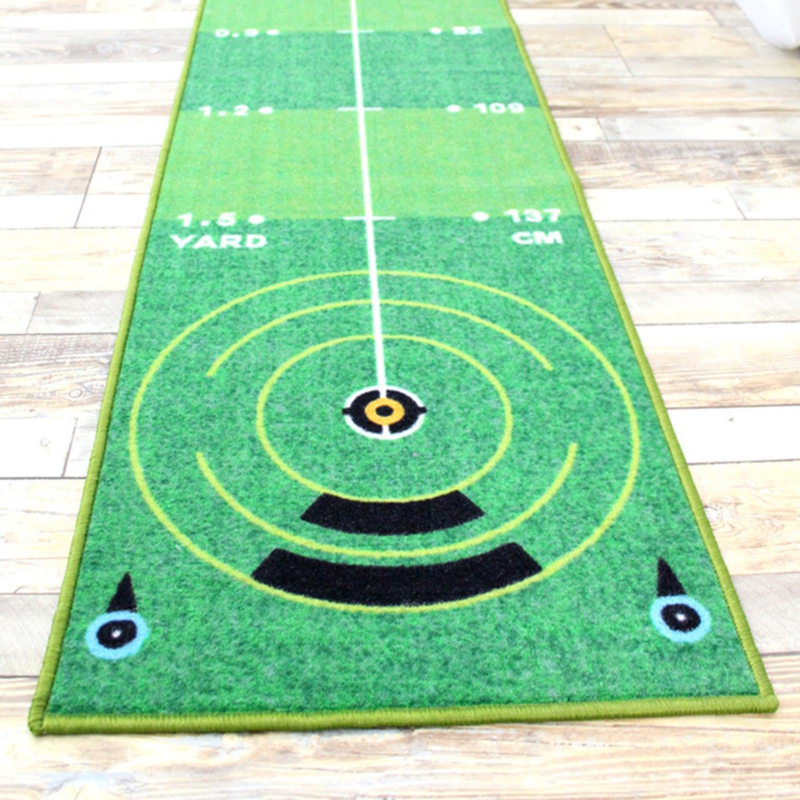 Putting Green Mat | 0,5 x 2,4 m Golf-Übungsmatte | Sport-Pad für drinnen und draußen, verbessert Ihre Putting-Fähigkeiten, rutschfeste Unterseite