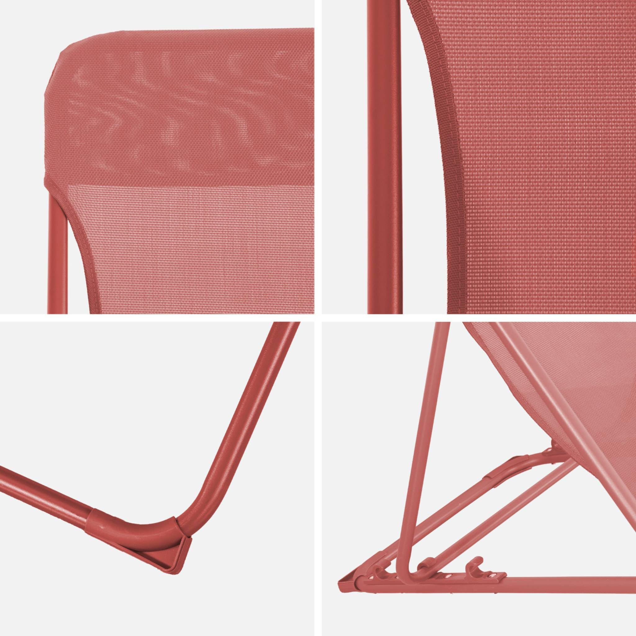 Set 4 sdraio pieghevoli Terracotta - 83x88x95 cm