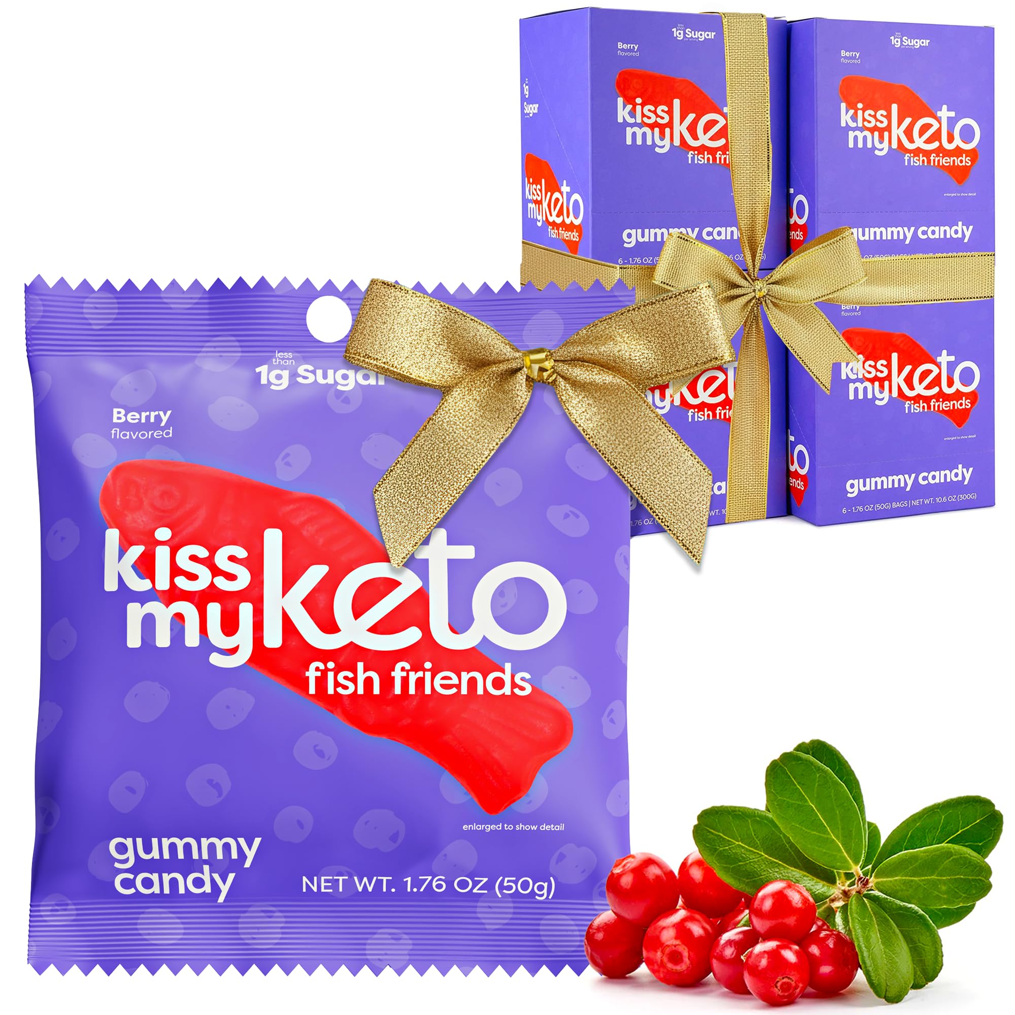 Amazon.com : Kiss My Keto Sugar Free Gummies, Gummy Fish 24-Pack