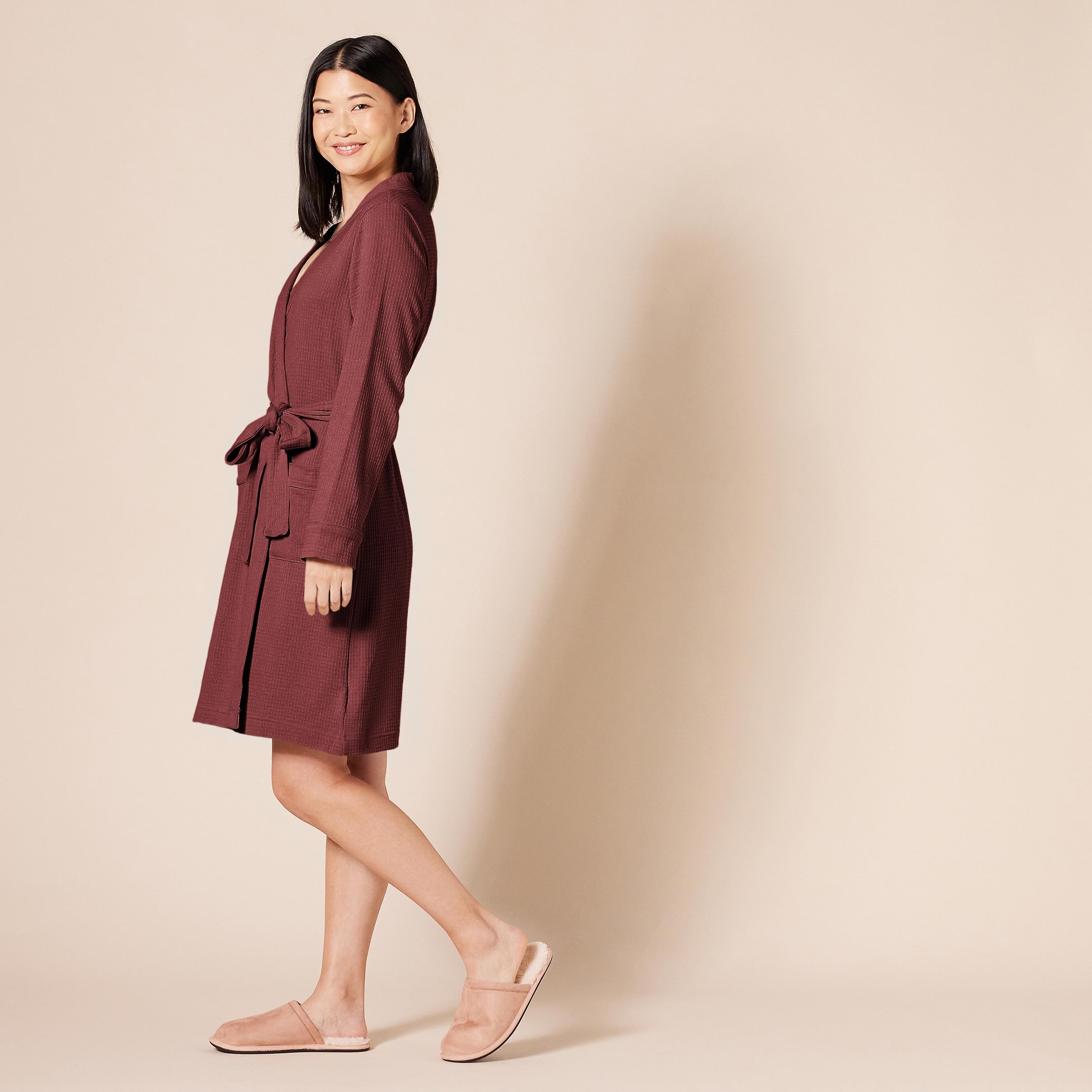 Amazon Essentials Accappatoio Leggero A Nido d'Ape (Taglie Forti Disponibili) Donna