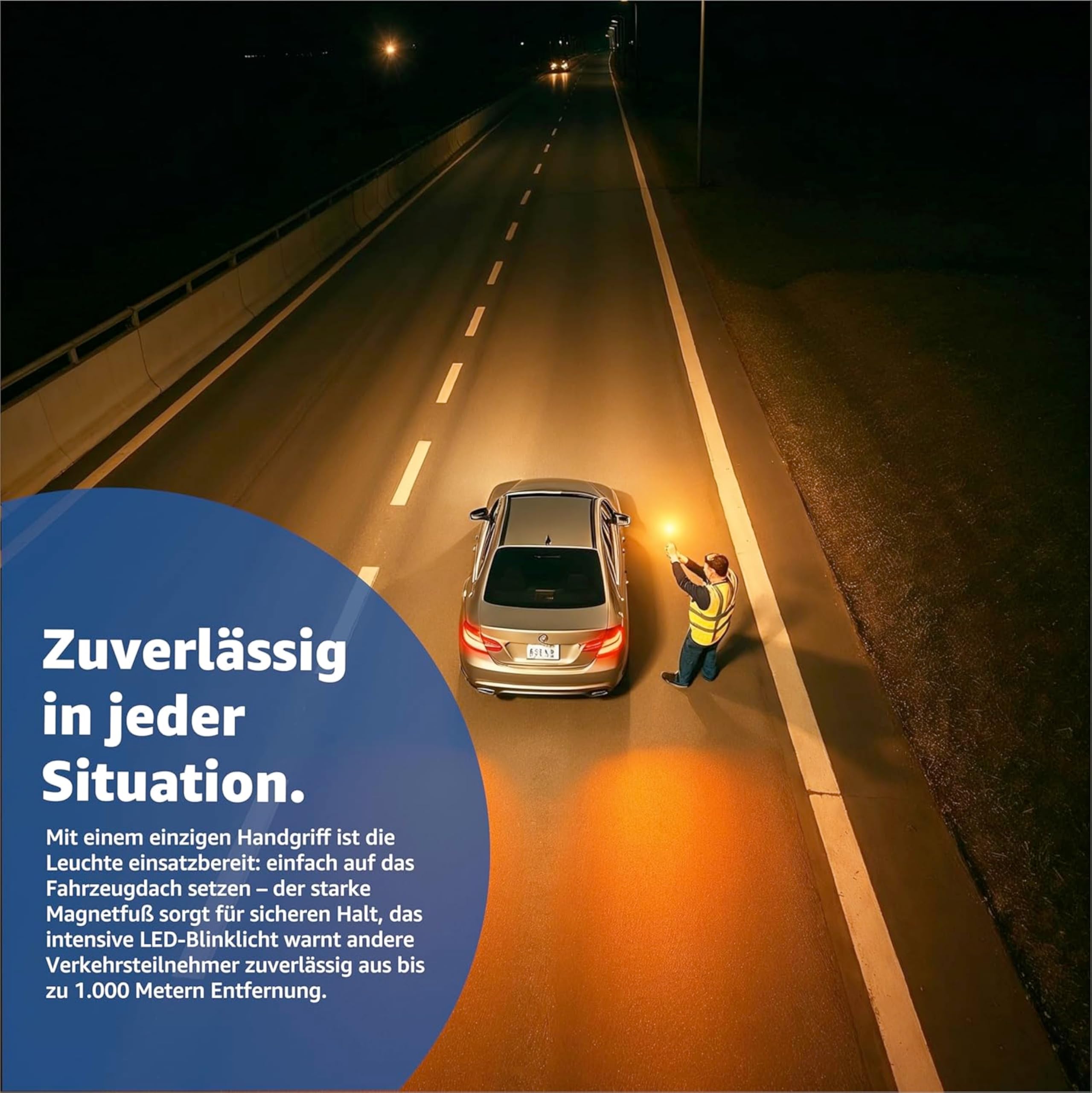 3 in 1 Auto & PKW Erste-Hilfe-Kit 2026 EN ISO 20471 V16 Warnleuchte Verbandskasten Warnweste Pannenset