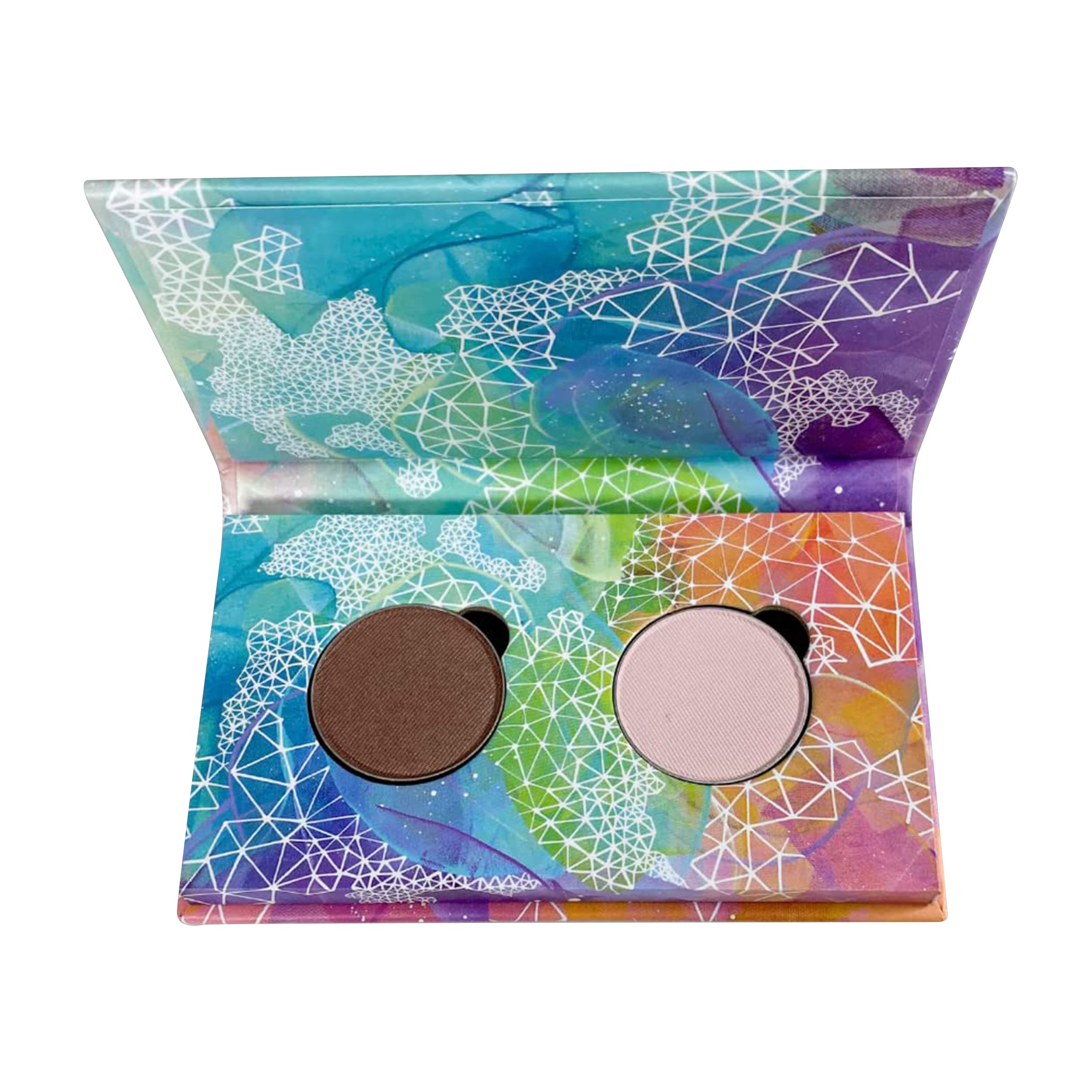 Mini Skinny Duo - Sombra de ojos compacta en Tippy Taupe y Porcelana, duradera, recargable y personalizable, vegano, sartenes de 1.024 in