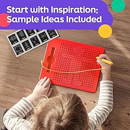 AYNAT FUN Magnetic Drawing Board for Kids & Toddlers with Beads and Magnet Stylus Pen - Magnetic Tablet Toy for Airplane & Car Ride Activities for Kids