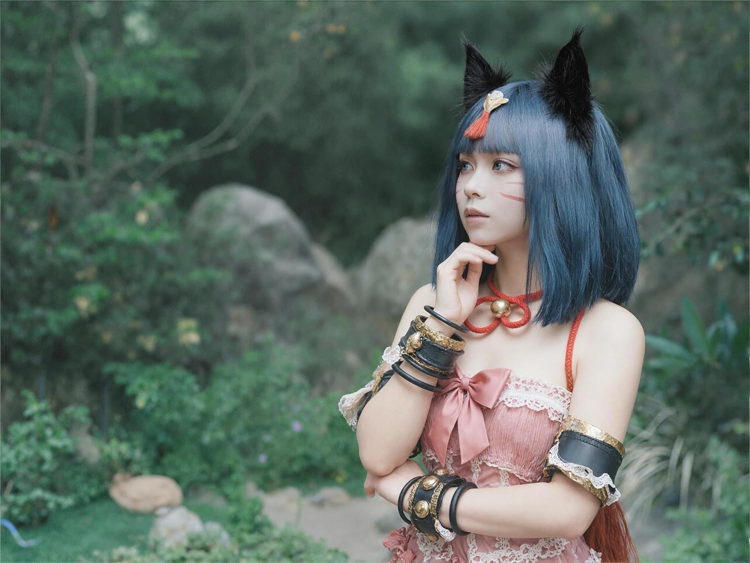 Fluffy Fox Anime Ears Cat Hairband Wolf Headband For Valenine Cosplay Costume Halloween - Image 8