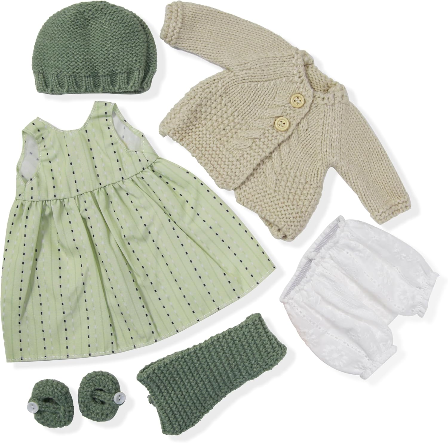 BlissfulPixie Handmade Waldorf Doll Clothes 12 inch Clothing Set with Pretty Box Girl Christmas Birthday Present-Cook's Clothes Accessories