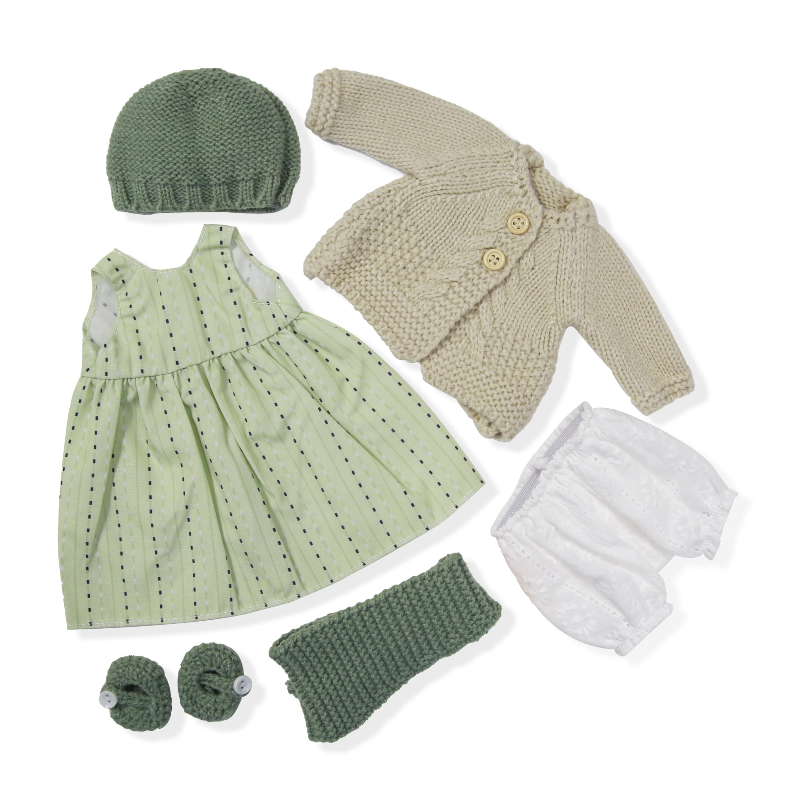 BlissfulPixie Handmade Waldorf Doll Clothes 12 inch Clothing Set with Pretty Box Girl Christmas Birthday Present-Cook's Clothes Accessories