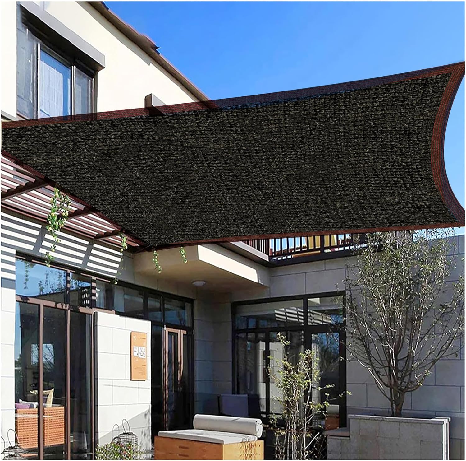 Garden Shade Cloth Plant Shades for Outdoor Plants Garden Shade Canopy Patio Covers for Shade Solar Screen Fabric Sun Shade Netting Mesh Black Mesh Tarp,9.84 * 13.12FT