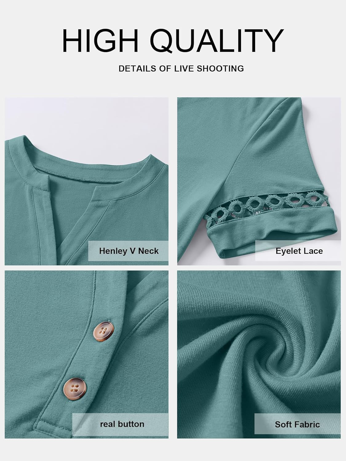 ANRABESS Womens Short Sleeve Tops Henley V Neck Blouses Dressy Casual 2026 Summer Trendy Tee Shirts Work Business Outfits - Image 6