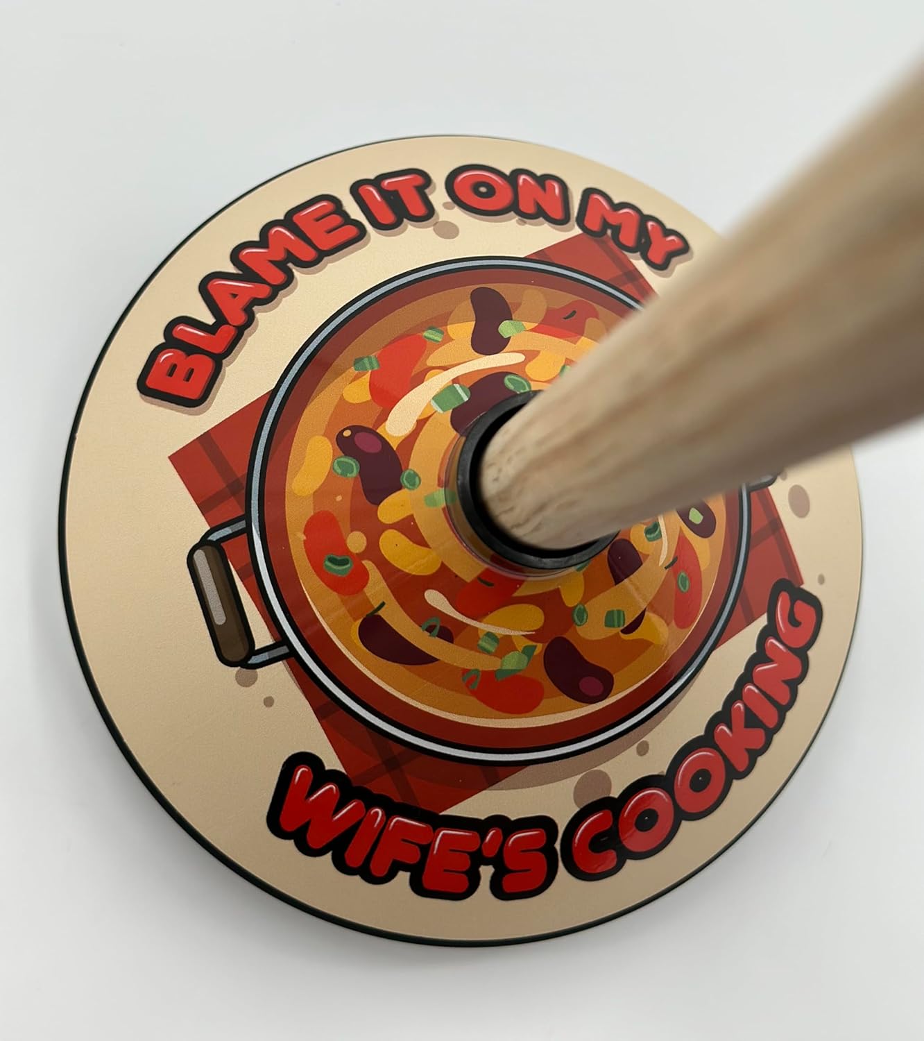 Blame It On My Wife's Cooking Plunger - Gag Gift, Novelty Item, White Elephant, Birthday, Joke, or Secret Santa, Funny Bathroom Decor