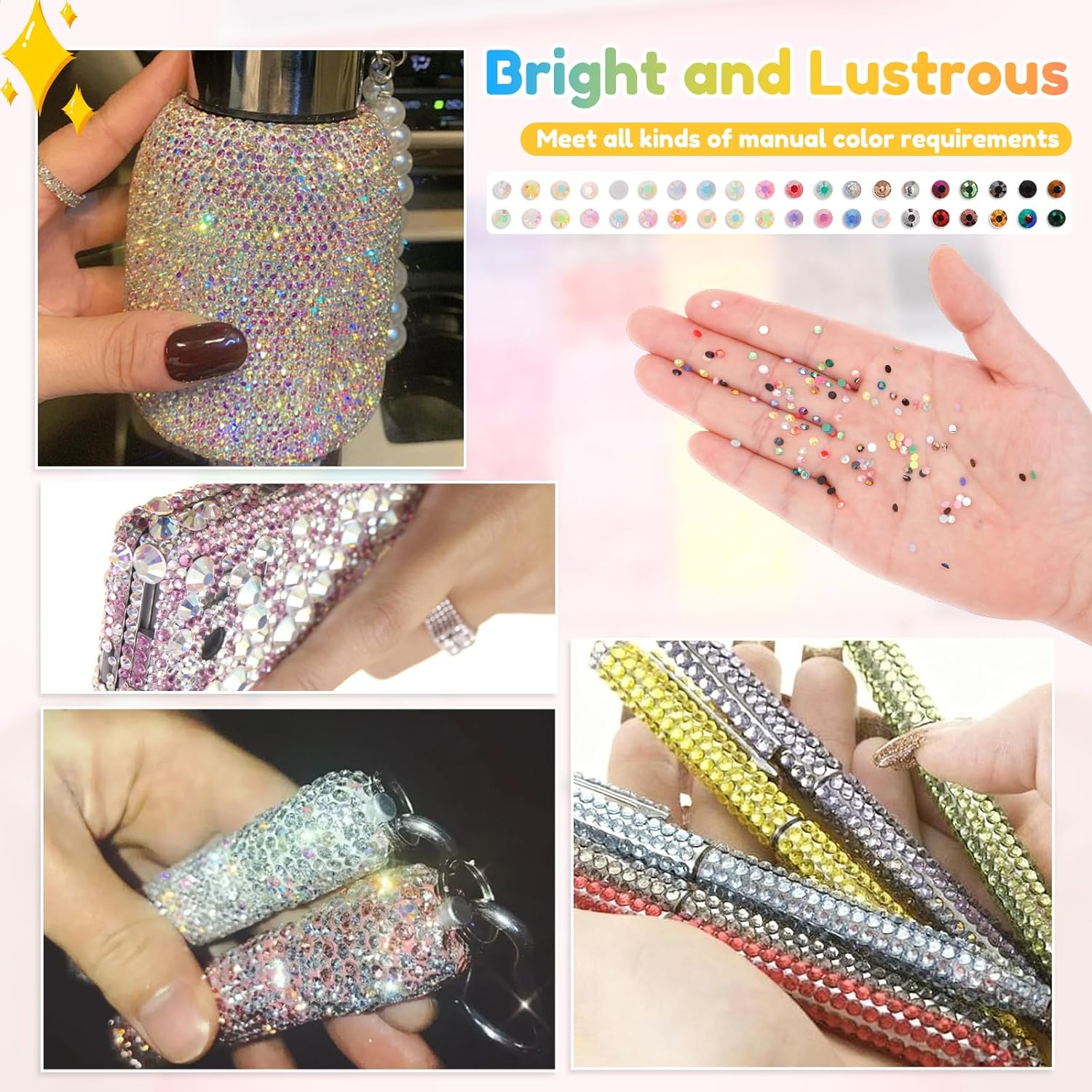 32000 Pcs Resin Jelly Rhinestones Bedazzling Kit, 40 Colors 3mm Flatback Gems with 3Pcs Glue, Tweezer & Picker Pen for Crafts, Nail Art, Shoes, Tumblers, Graduation Cap Decoration