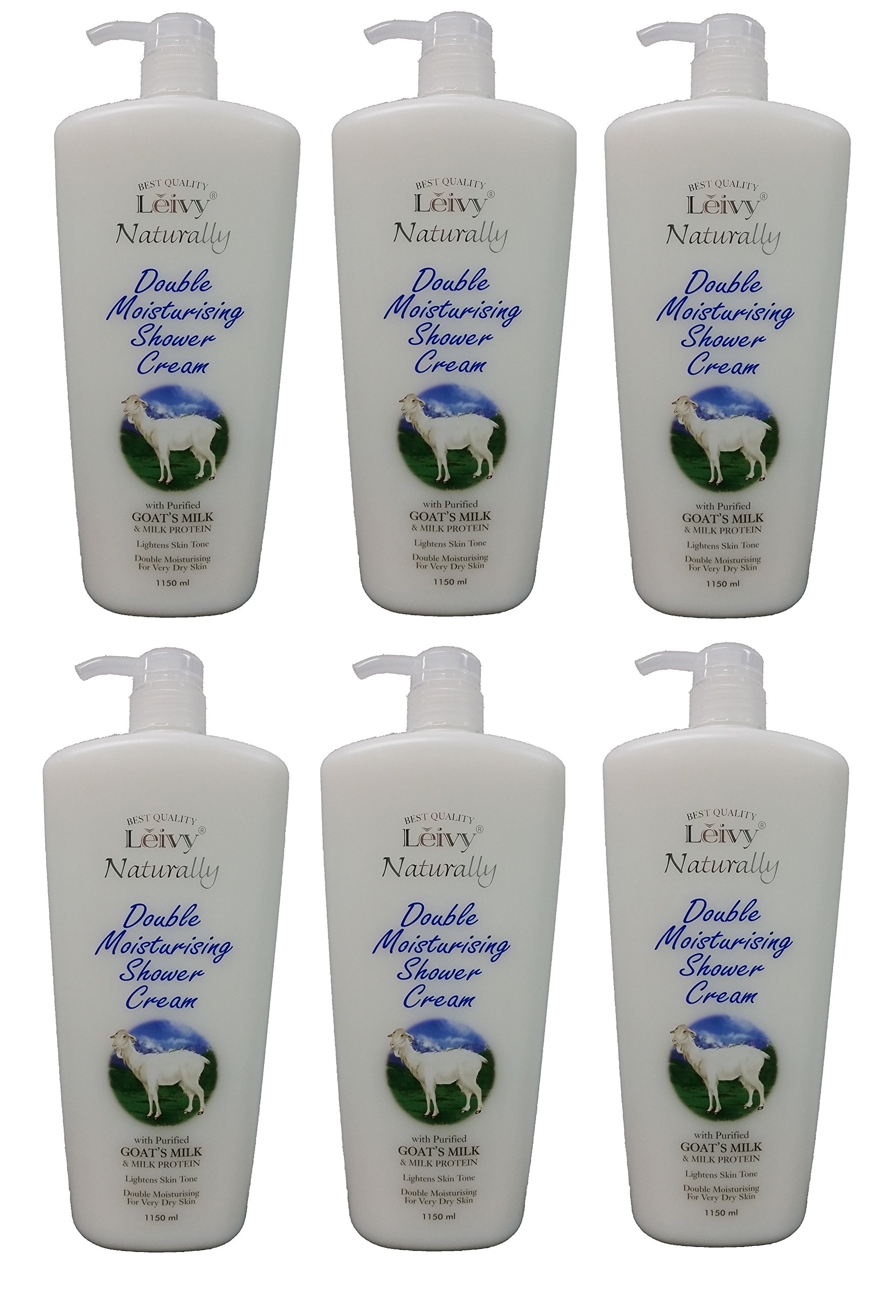 Buy Leivy Goat Milk Body Wash 1150ml (Pack of 6 Bottles) Online at