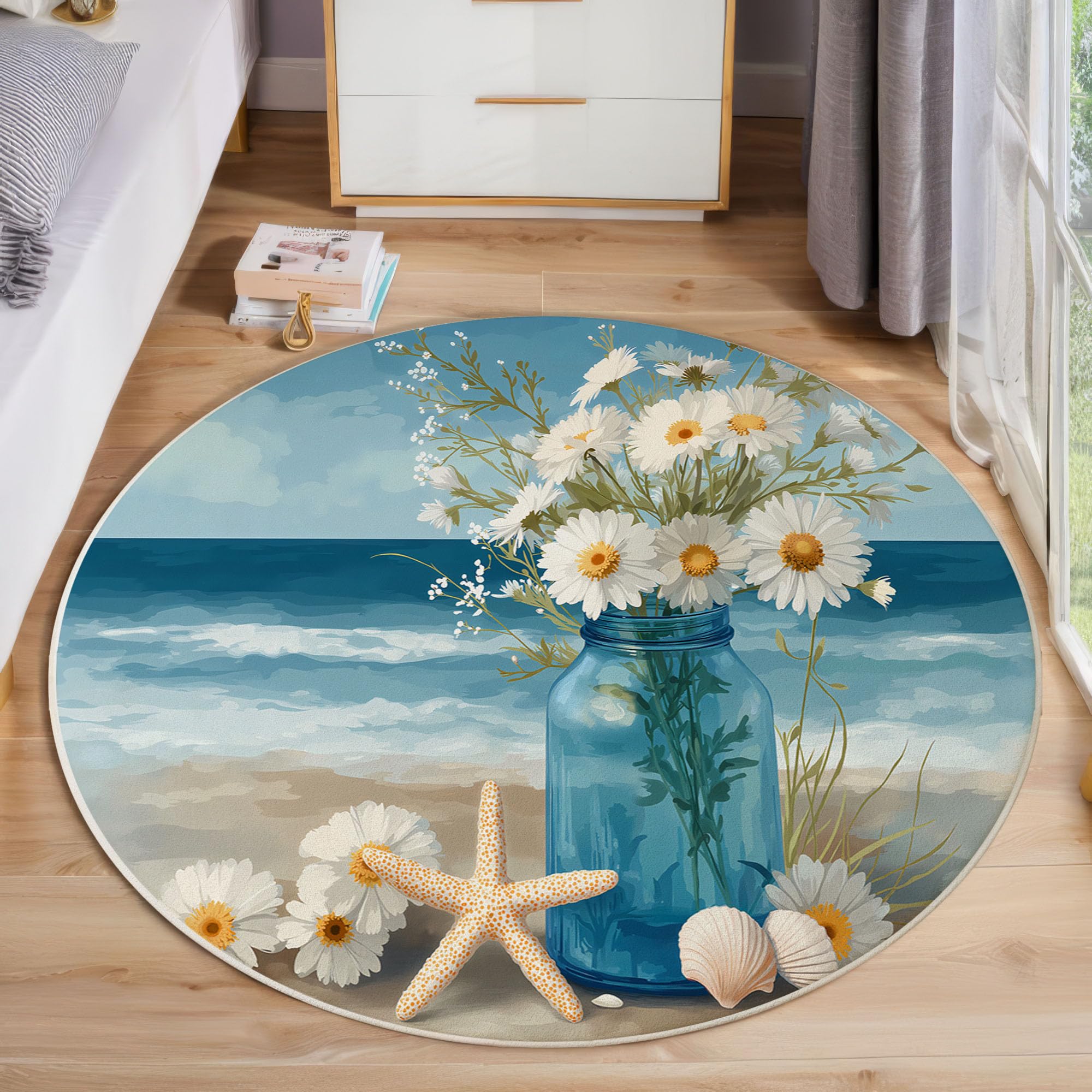 Tapis de chambre a coucher ocean bleu pour creer un cocon douillet 100cm
