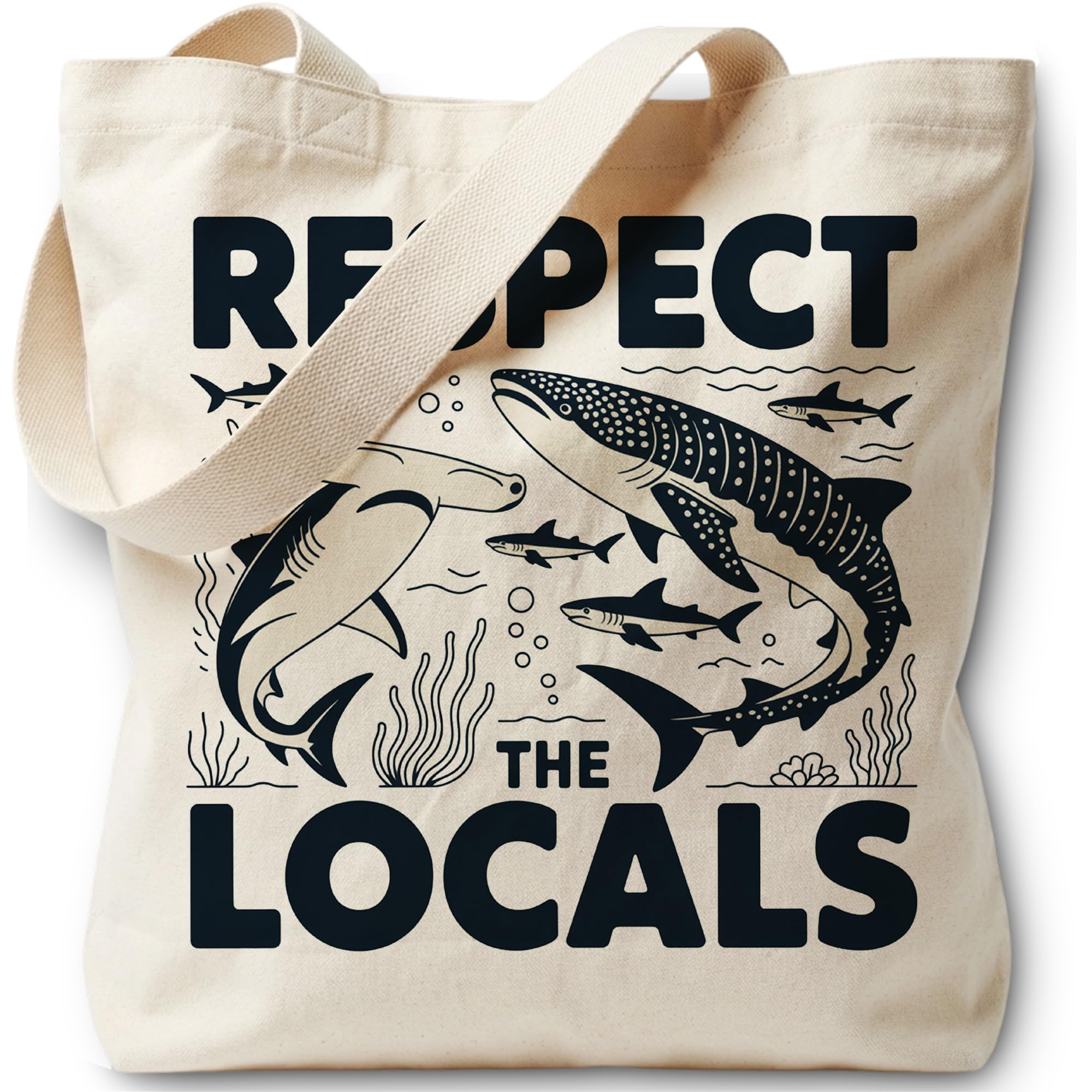Respect The Locals Tote Bag for Women Canvas Bag for Women Grocery Shopping Travel Gym Weekender Vacation Womens