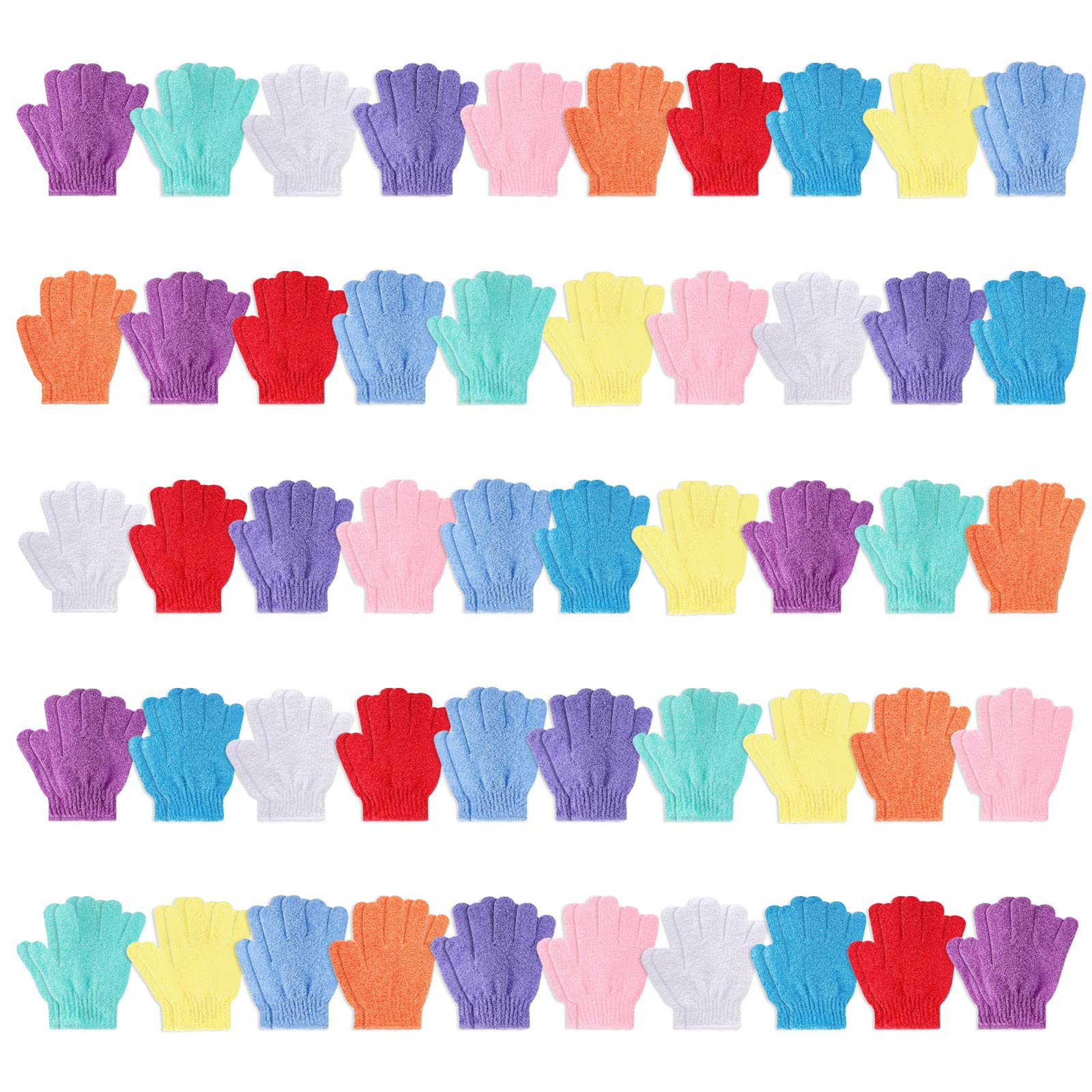 100 Pcs Shower Exfoliating Gloves Hand Exfoliating Glove Body Scrubber Loofah Washing Gloves for Shower, Spa, Massage and Body Scrubs, Dead Skin Cell Remover