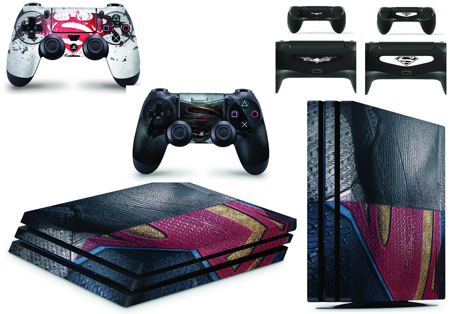 Hero's VS Skins for PS4 Playstation 4 PRO Console Decal Vinal Sticker + 2 Controller Set