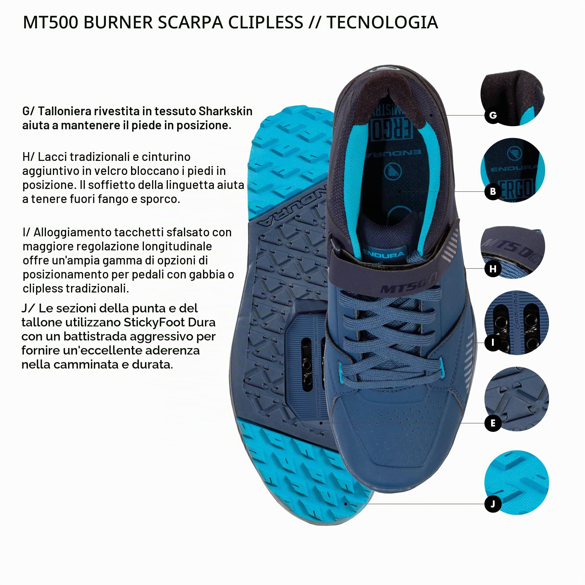 Endura Mt500 Burner Mountain Cycling Shoe ScarpeUomo