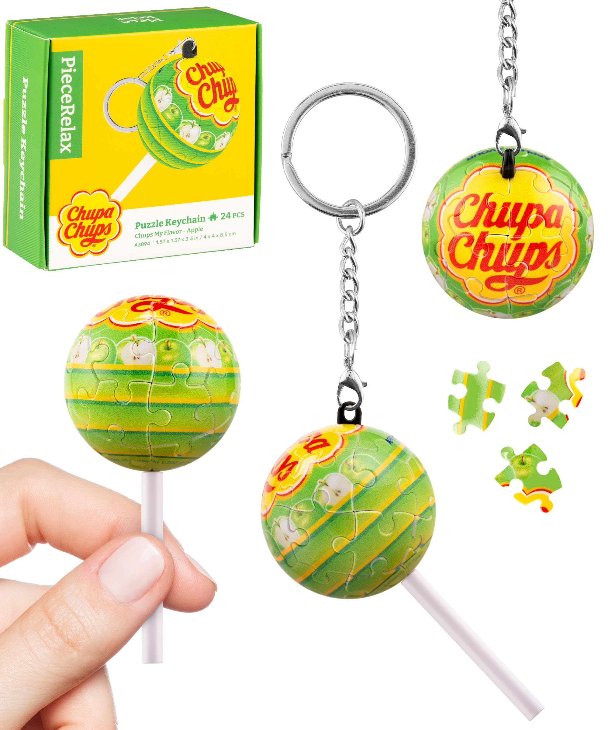 Chupa Chups X PieceRelax 3D Puzzle Keychain 24 Plastic Pieces for
