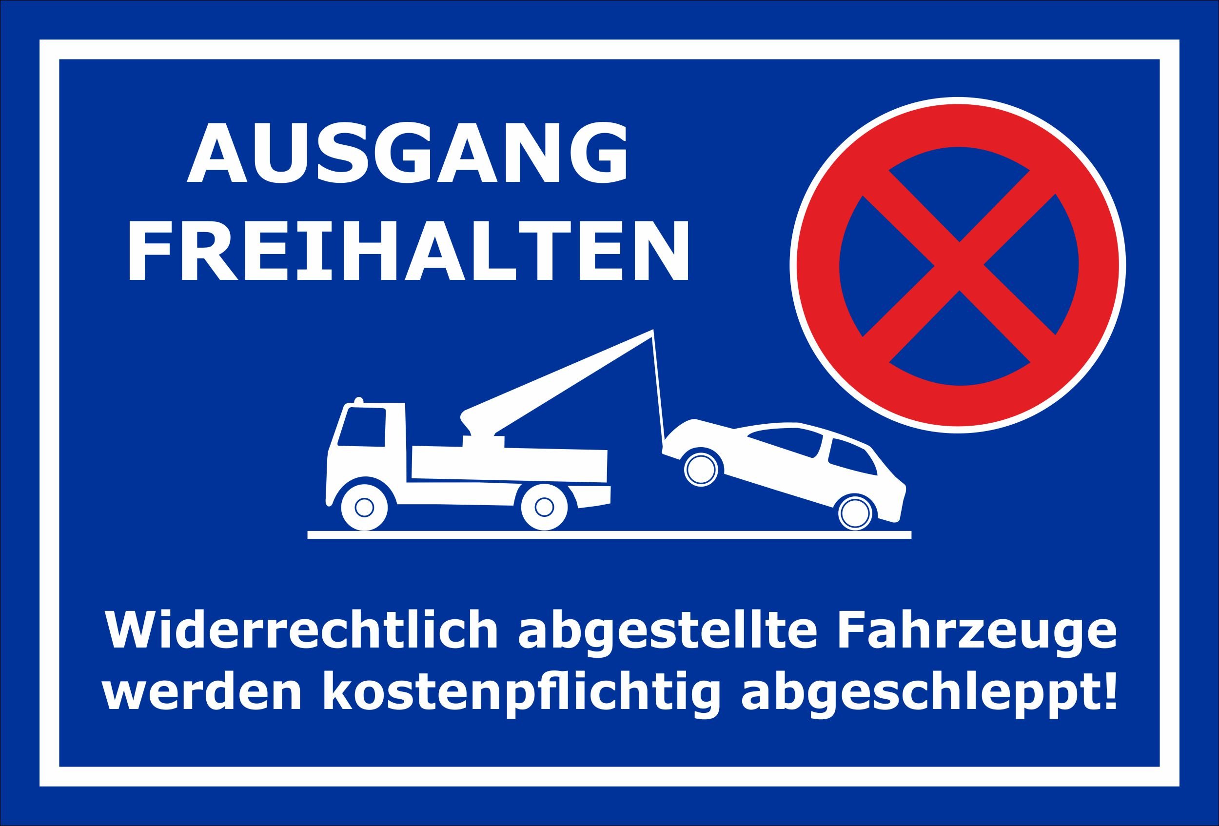 Parken Verboten Schild 30x20 Cm | Mit Abschlepp-Hinweis | Wetterfest Aus Aluverbund Für Innen & Außen