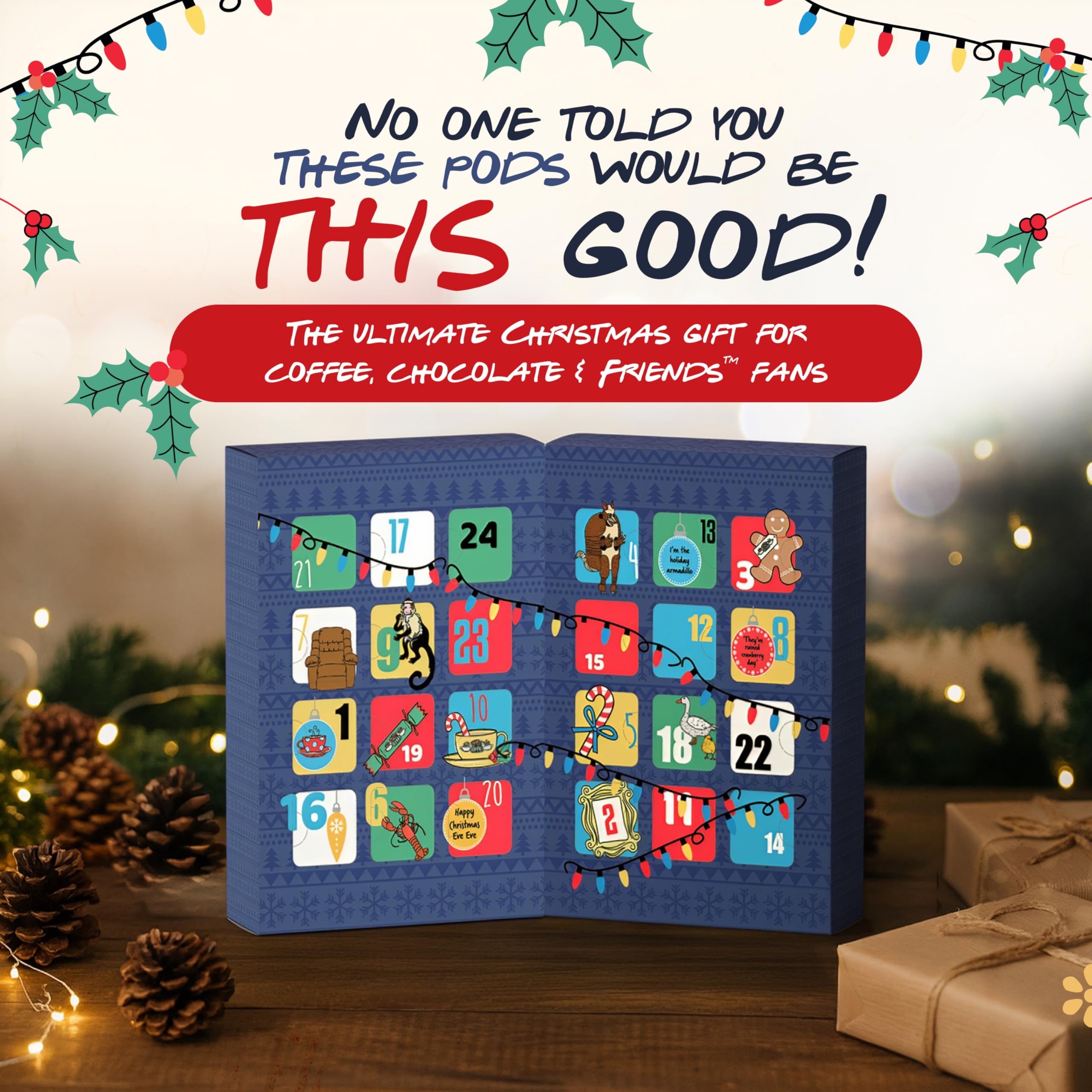 Nespresso Friends Calendario de Adviento Café Original Navidad 24 Cápsulas Compatible