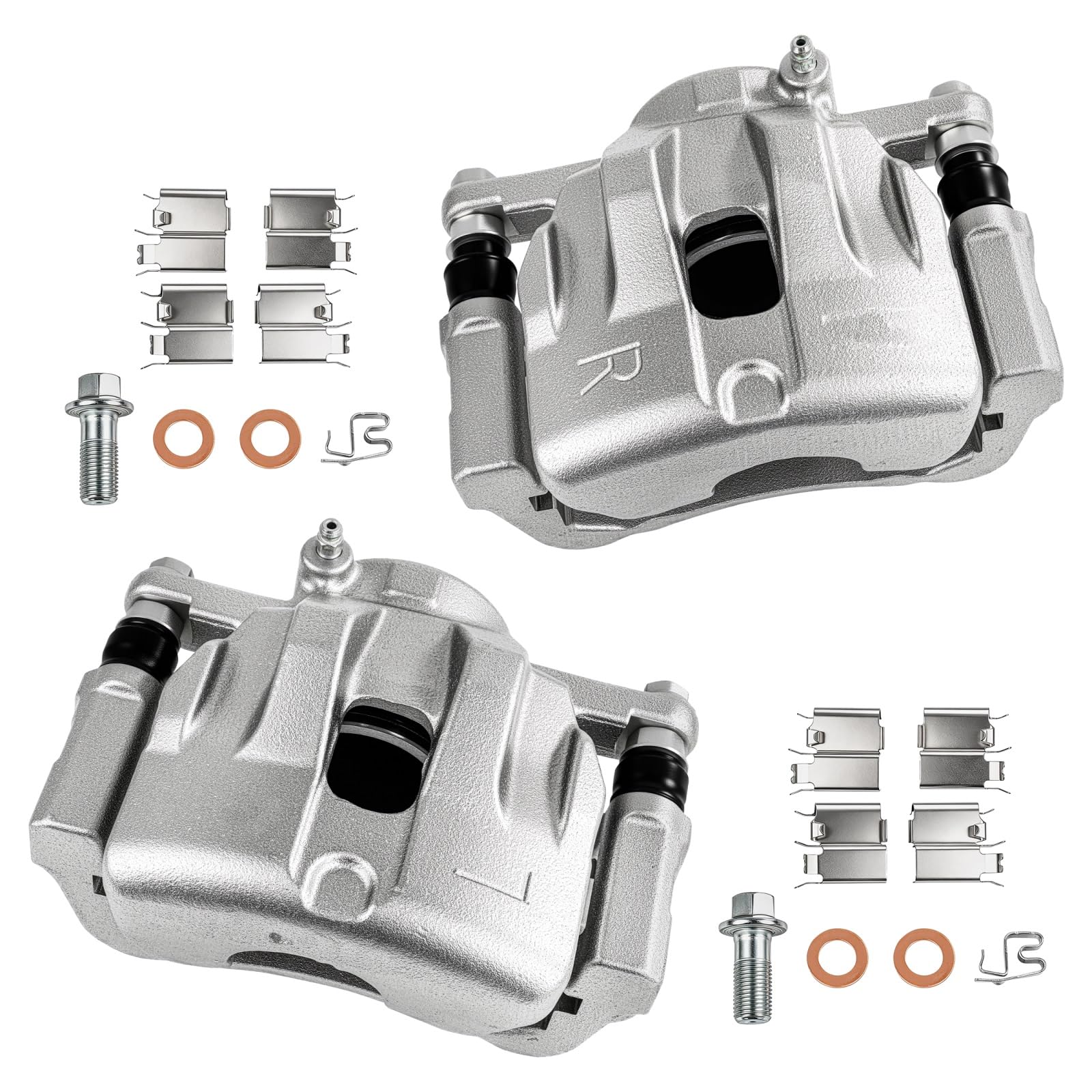 cciyu Front Left &amp; Right Disc Brake Calipers w/Bracket 19B3215 19B3214