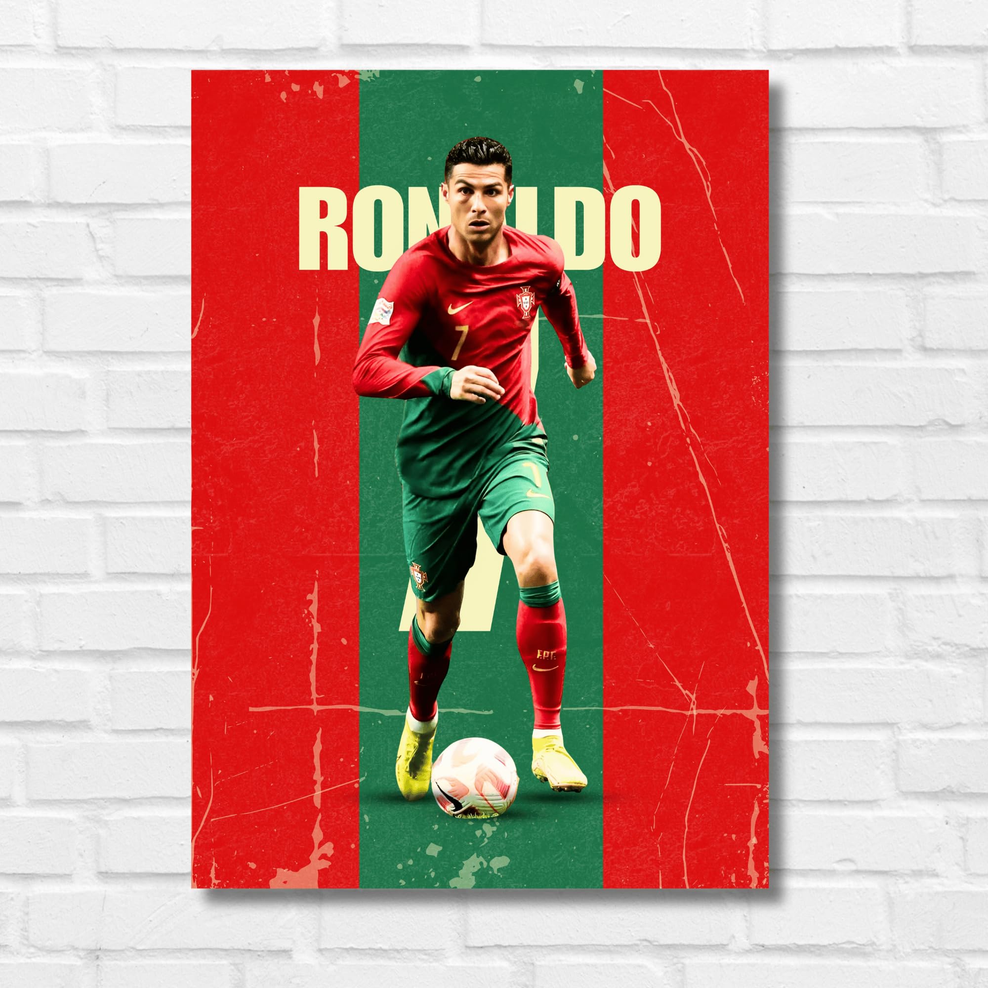 Good Hope Football Player Cristiano Ronaldo, 12 x 18 Inch Unframed Poster For wall decoration home bedroom living room Paintings Hostel Boys Ideal Gift for Soccer Fans (300GSM Paper Footballer Ronaldinho Red without frames Posters)-image-29