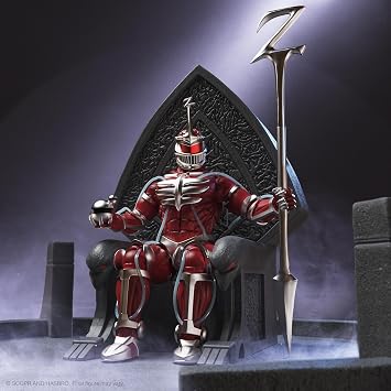 Super7 الإنذارات! Mighty Morphin Power Rangers عرش اللورد زيد - مقتنيات البرامج التلفزيونية الكلاسيكية من Power Rangers Action Figure والألعاب القديمة