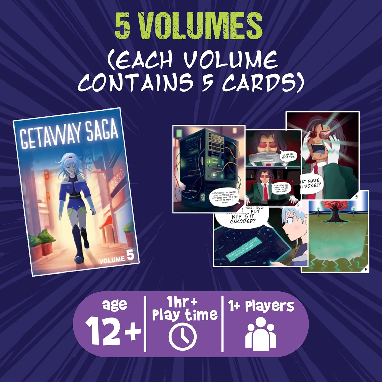 Lost Escape Game. Manga Style Escape Room Game. Complete with 5 Volumes. Family Games Night. Play Solo or in Teams.